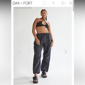 NEVER WORN Oak and Fort Black Parachute Pants